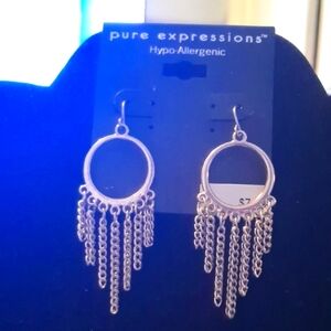 Expressions Silver Dangle Earrings
